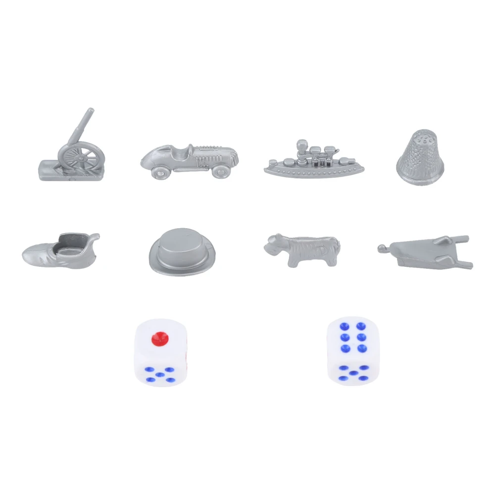 Plastic Board Game Accessories Cannon Car Ship Hat Board Game Replacement Pieces with Dice