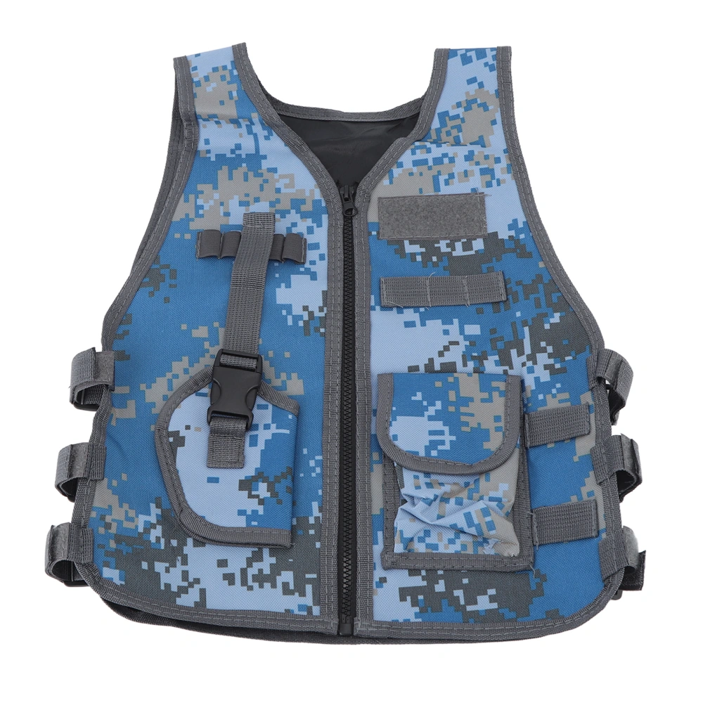 Chidren Military Vest Outdoor Vest Training Protective Vest Sky Blue Children Training Vest L