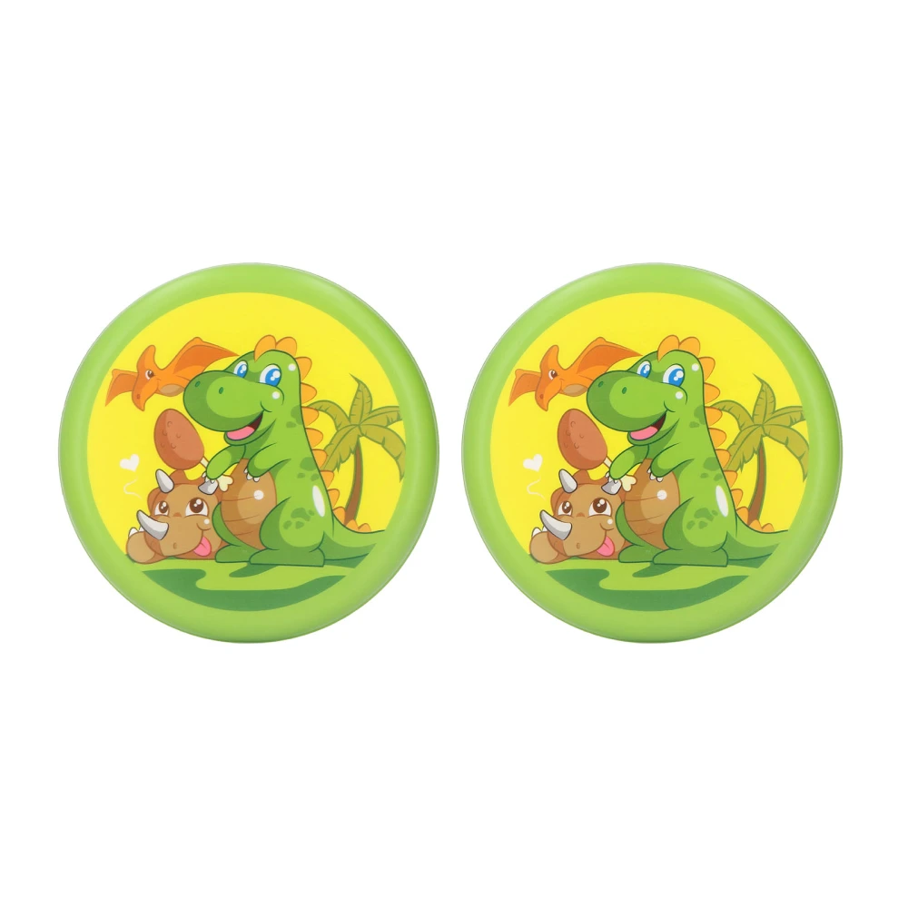 2Pcs Flying Disc Toy Outdoor Portable Soft PU Flying Disc Parent Child Interactive Game Outdoor Toys for Children Adults Medium Dinosaur Park 20cm