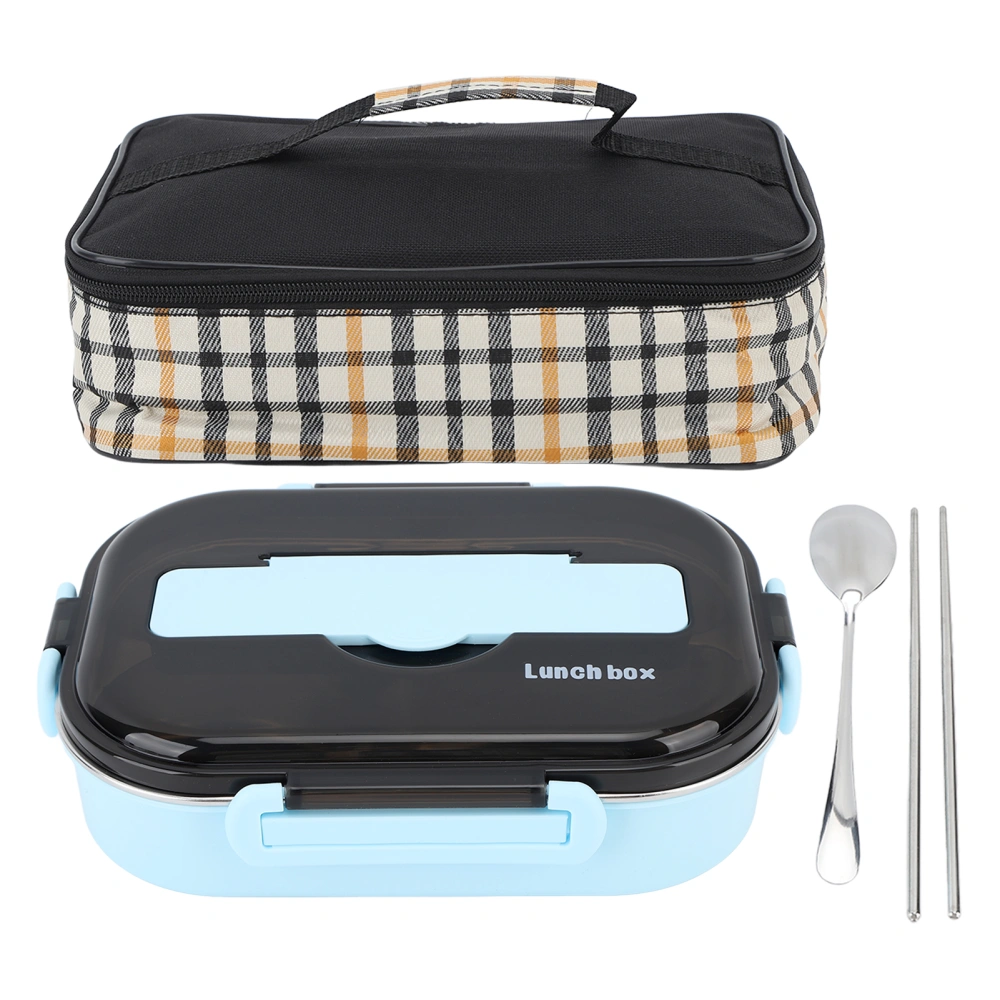 4 Grid Insulated Lunch Box 304 Stainless Steel 1.5L Corrosion Resistance Prevent Leakage Portable Bento Box for Adult