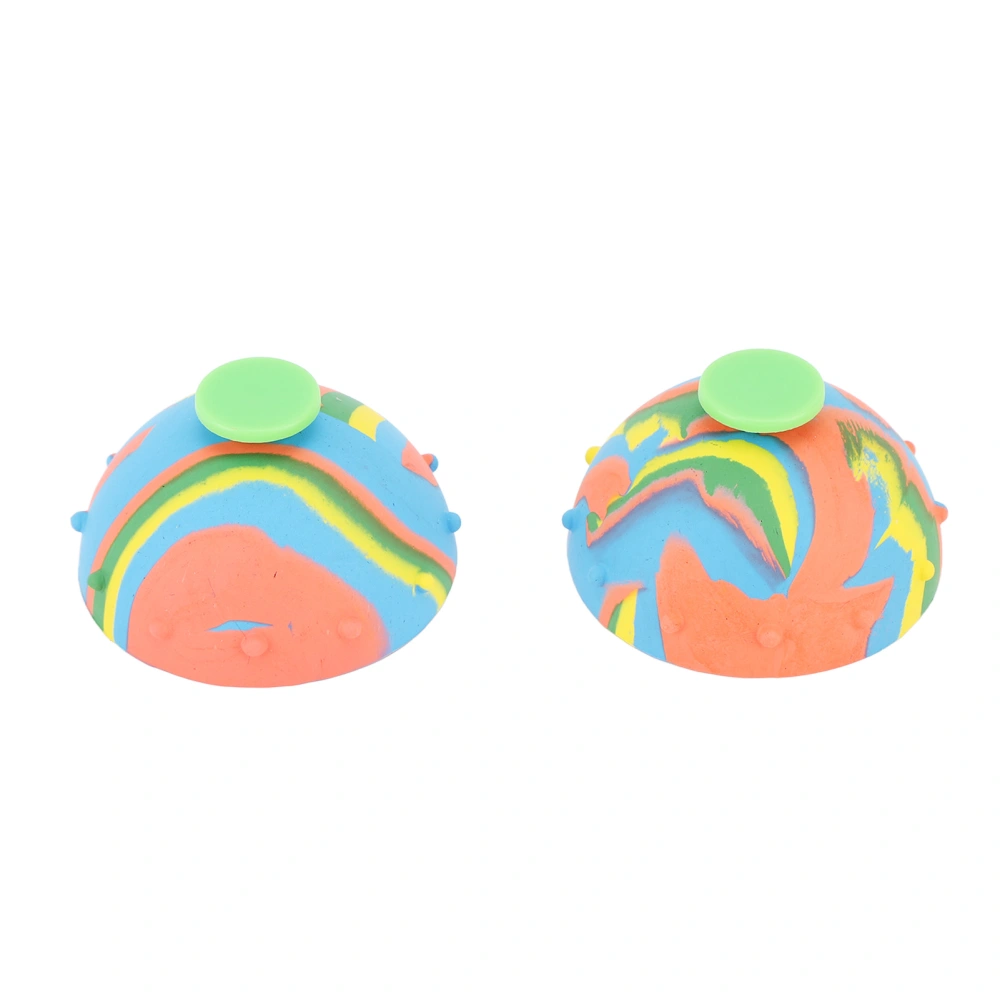 2pcs Bounce Bowls Fidget Toys Rubber Camouflage Bouncing Bowls Durable Jumping Bounce Fidget Toys for Home School Yard Playground