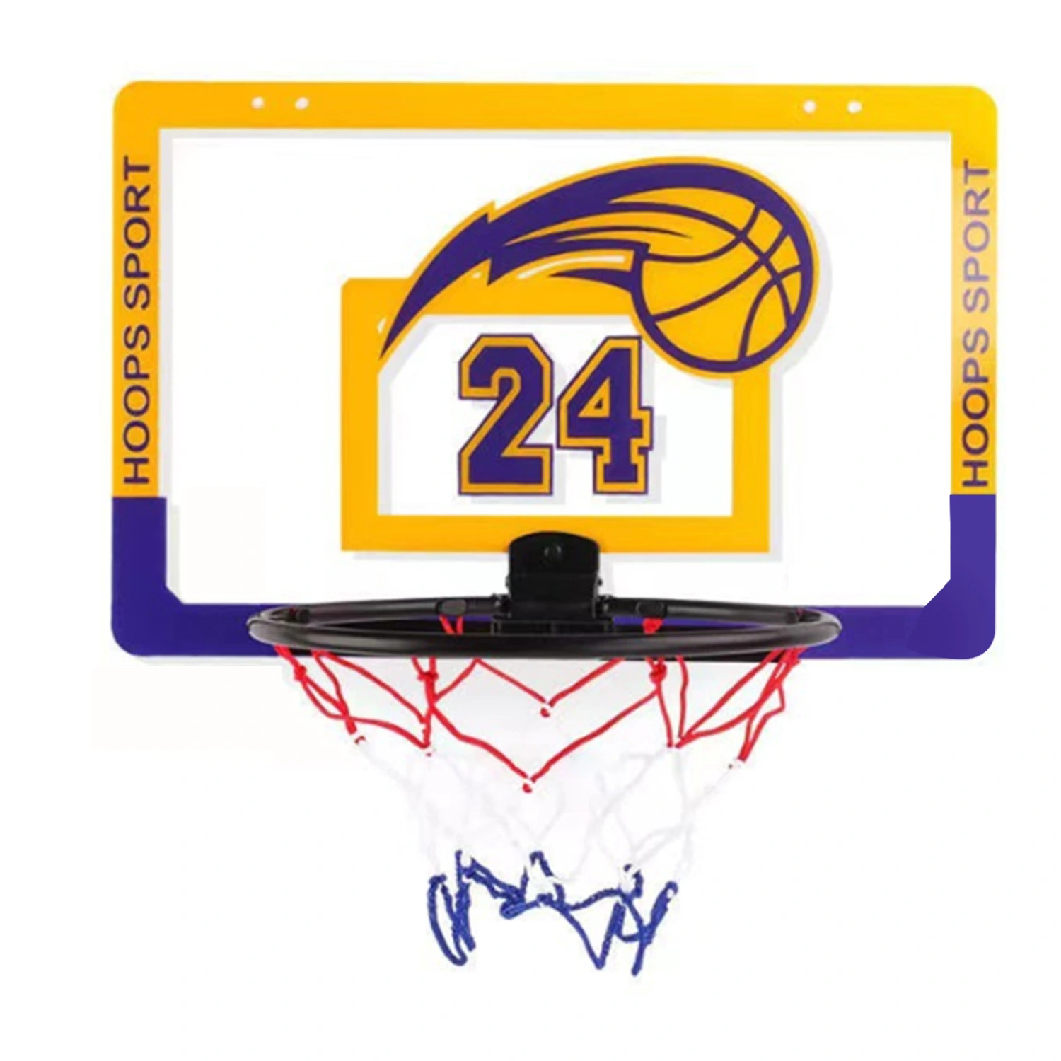 Wall Mounted Basketball Hoop Number 7 Basketball Hoop Kit for Indoor Outdoor Boys Girls Teens for Lakers