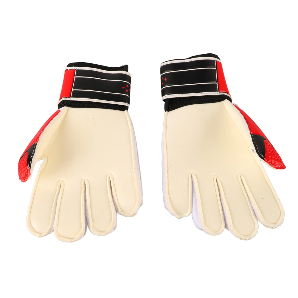 Football Soccer Goalkeeper Gloves Anti Slip Latex Soccer Goalie Gloves for Adults red Adult No.9