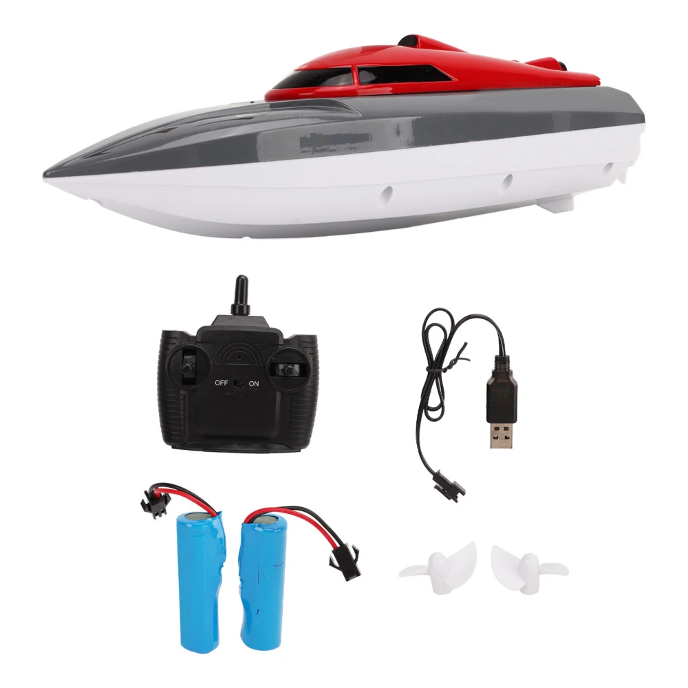 Remote Control Boats Rechargeable 2.4G Electric High Speed Speedboat for Pools Lakes Red