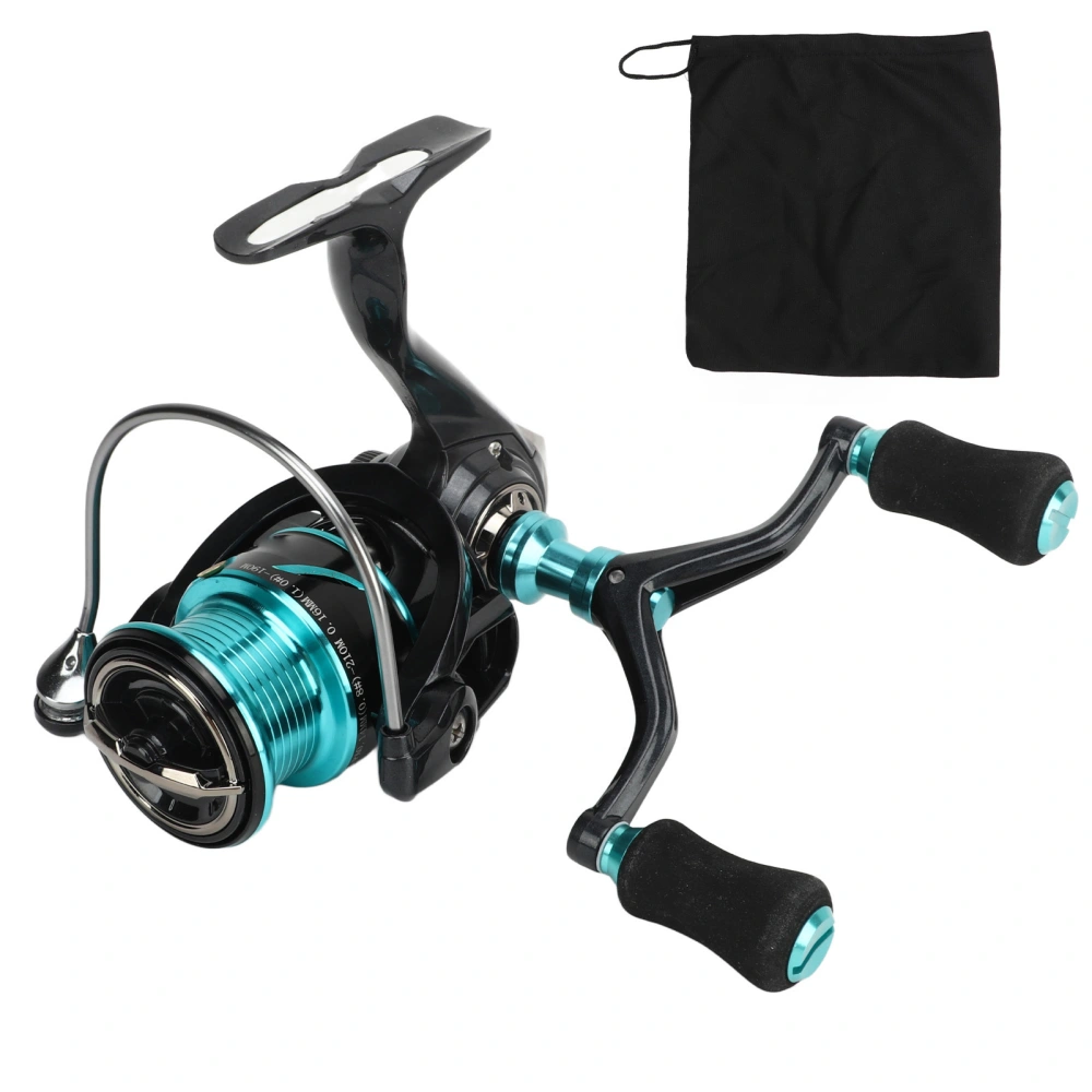 Fishing Reels All Metal Lightweight Compact Shallow Cup Diagonal Mouth Spinning Reels for Saltwater Freshwater DH2500 Dual Arms