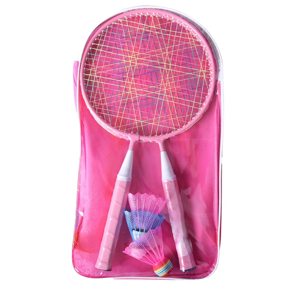 Children's Badminton Racket Set Elementary School Students Outdoor Sports Badminton Racket Pink