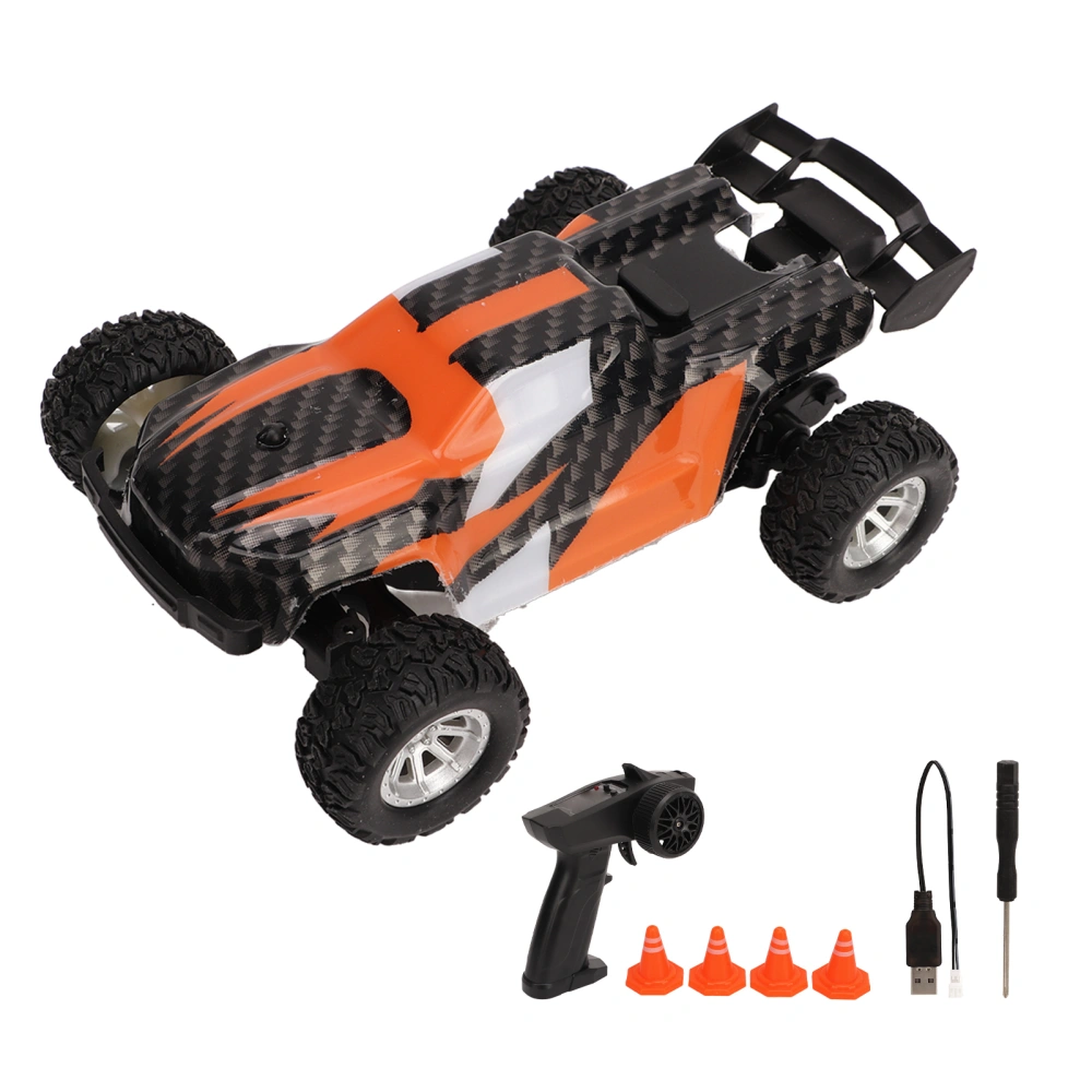 1/30 2.4G High Speed RC Car 80m Remote Control Distance 20km/h Maximum Speed Long Standby Racing Car Orange