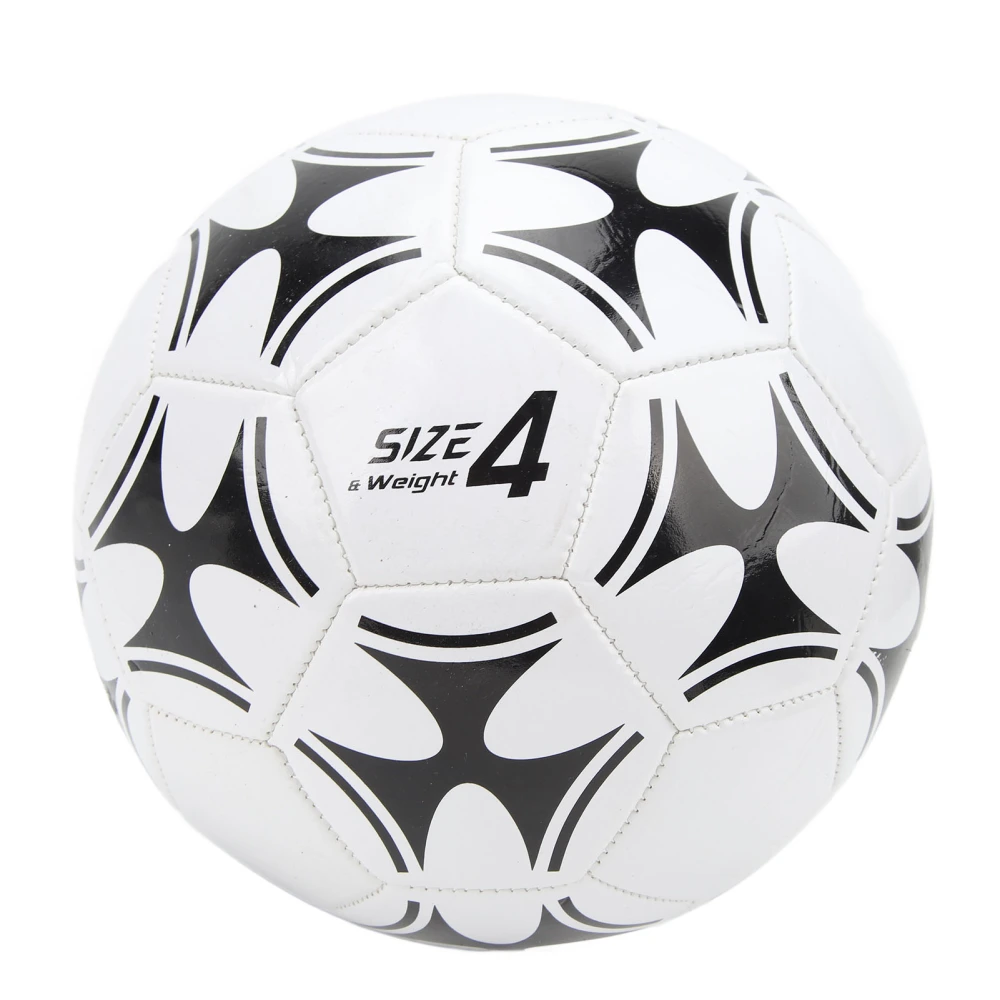 Soccer Ball High Elasticity Professional Kick Resistant Kids Training Football for Matches Exams Size 4