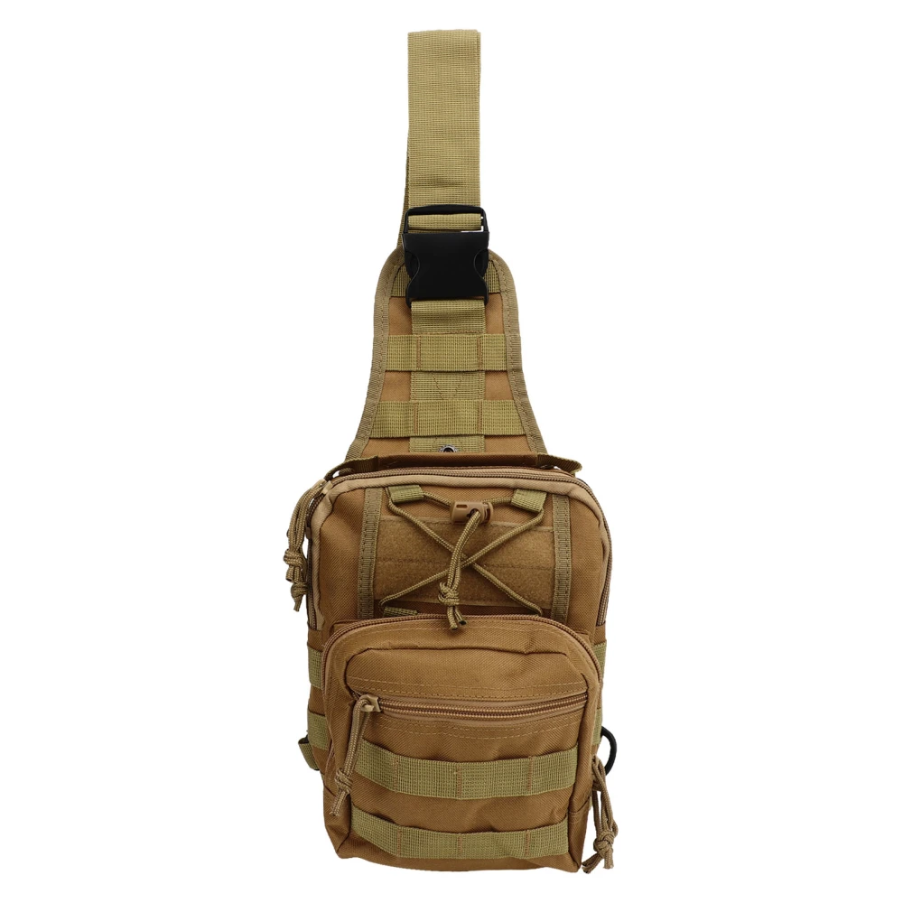 Men's Cross Bag Sports Outdoor Chest Bag Diagonal Shoulder Bag for Outdoor Sports Travling Khaki