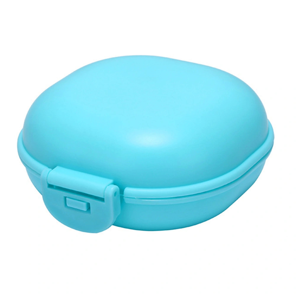 Soap Container Waterproof Portable Soap Rest PP Buckle Lid Soap Case for Travel Home Hotel Dormitory Blue