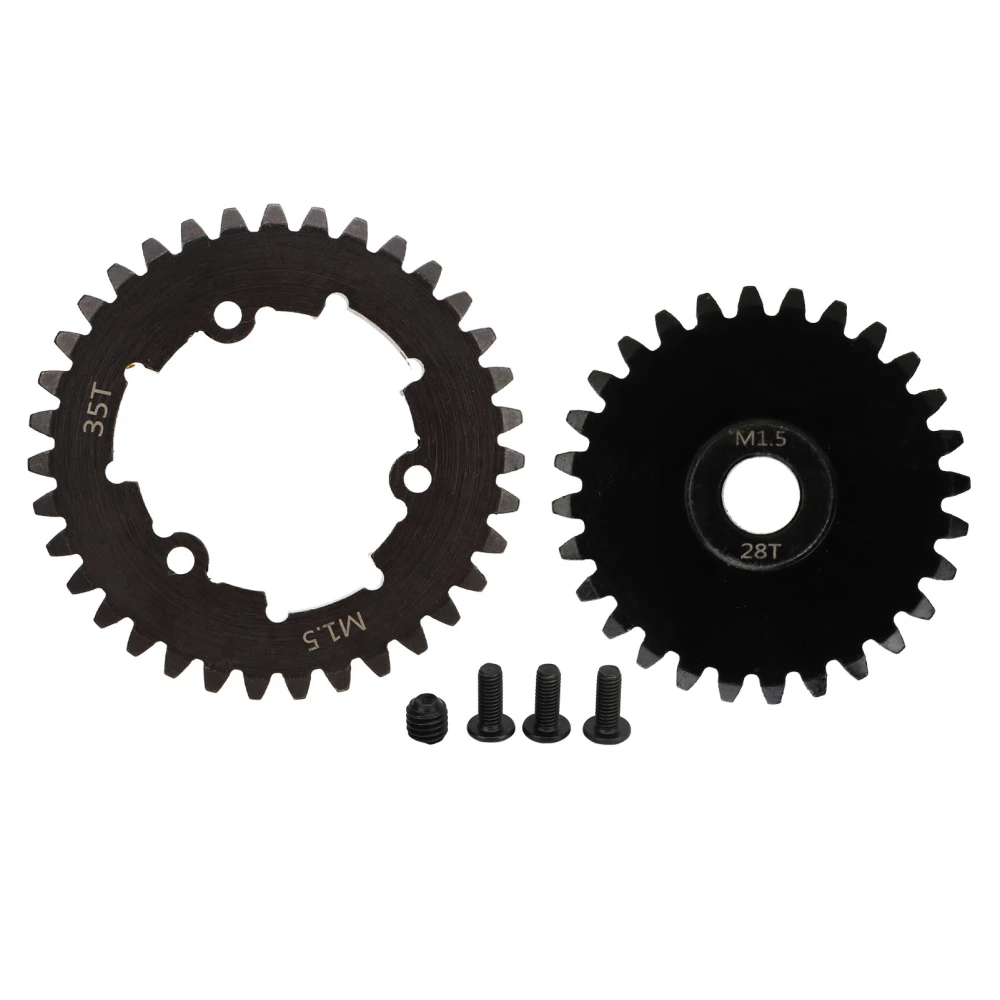 RC 35T Spur Gear Steel Wear Resistant Fine Workmanship M1.5 RC Spur Gear Pinion Set for TRAXXAS 1/5 6S 28T