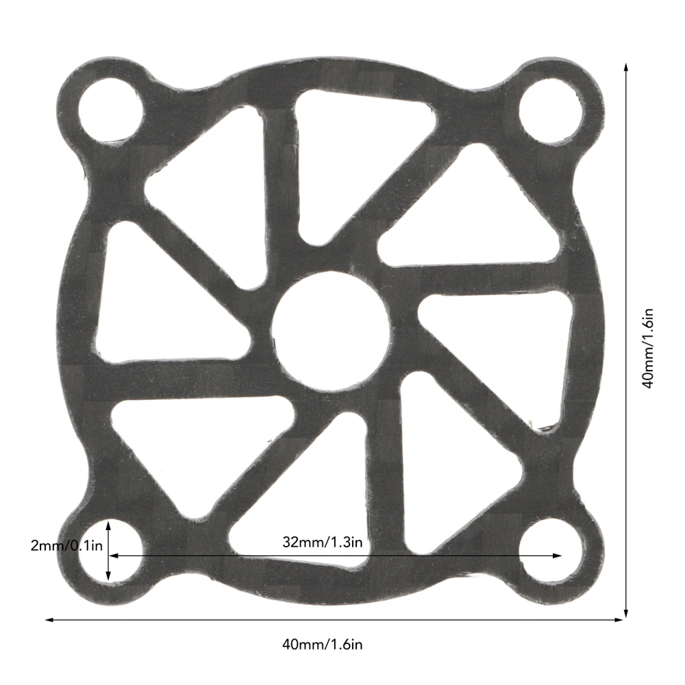 RC Cooling Fan Cover Safety Protection Heat Dissipation Lightweight Black Carbon Fiber Motor Cooling Fan Cover for RC Motor ESC C