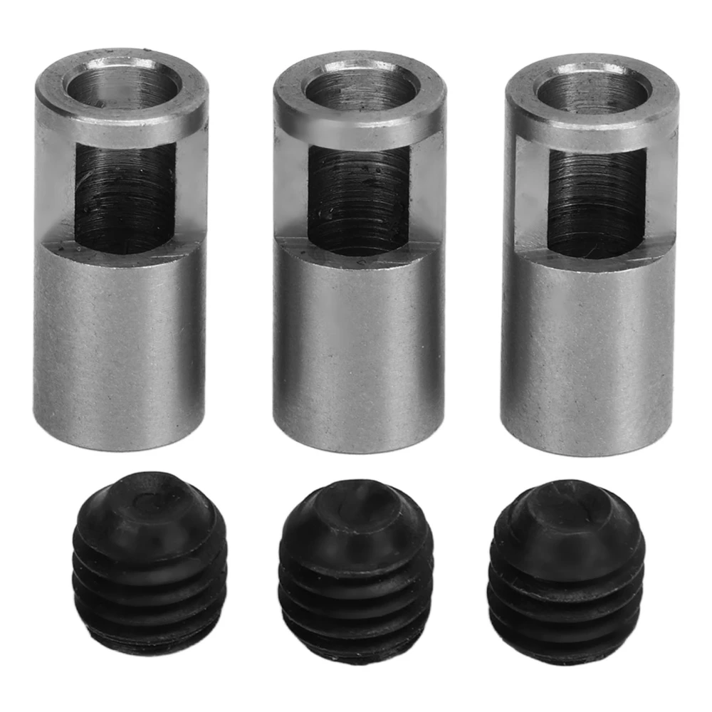 3PCS RC Coupler Shaft Sleeve Silver Anti Slip High Hardness 8 to 5mm RC Coupler Shaft Sleeve for Traxxas Sledge