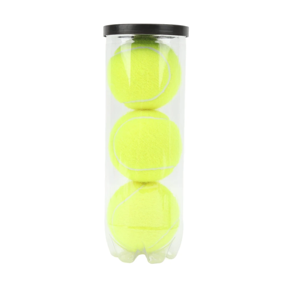 Tennis Balls Professional High Elasticity Portable Wool Pressurized Tennis Balls for Training Competition 3pcs