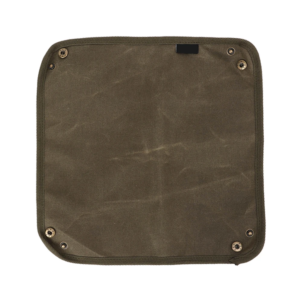 Foldable Valet Tray Waterproof Wearproof Metal Buckle Design Valet Tray for Camping Desktop OD Green