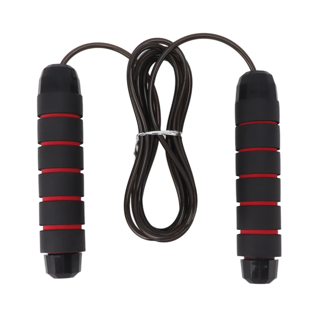 Weight Jump Rope Calories Burning Sponge Handle Prevent Tangling Fitness Training Rope 406g Black Red