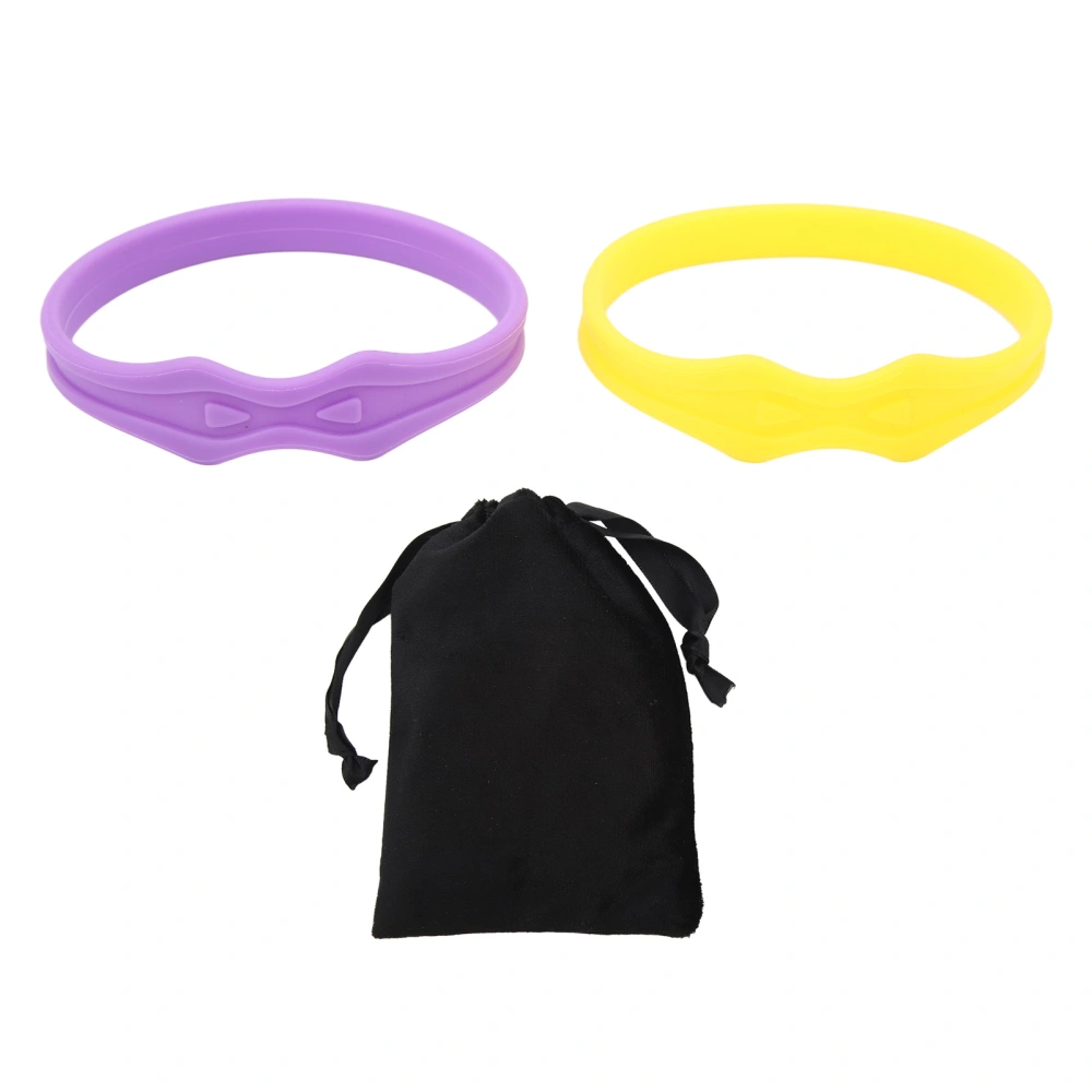 2pcs Patella Knee Strap Silicone Tendon Support Breathable Soft Knee Brace Support Belt for Basketball Yellow Purple