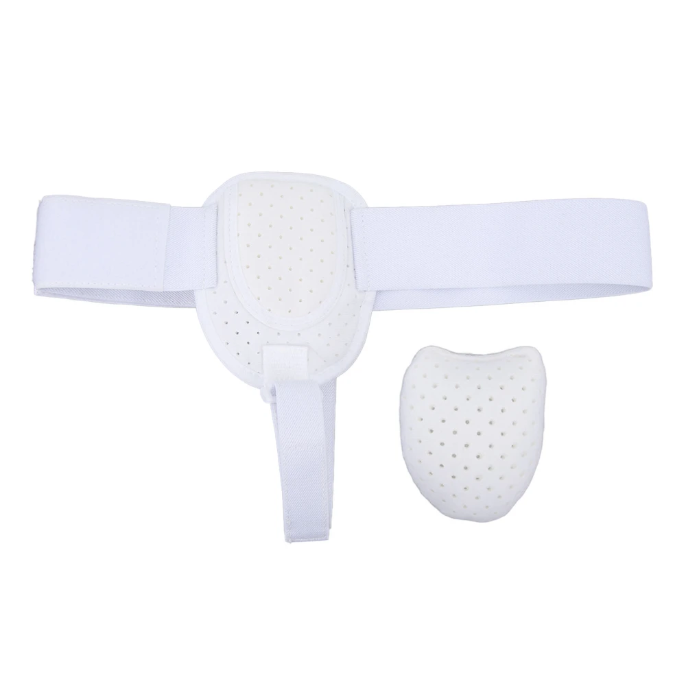 Hernia Belt Single Side Medical Decompression Fixation Adjustable Unisex Hernia Support Truss for Adults Children White