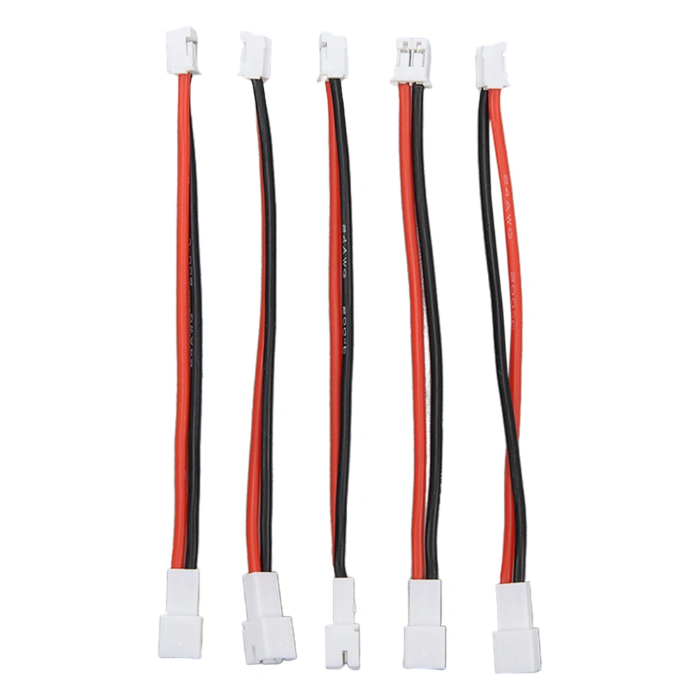 5Pcs PH2.0 2P Male to PH2.0 2P Female Cable PH2.0 2P Battery Adapter Cable for Axial SCX24 1/24 RC Crawler 3.6in