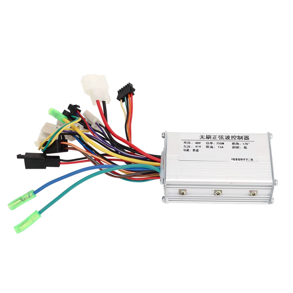 48V 250W Electric Bike Brushless Controller Aluminium Alloy Brushless Motor Controller for Electric Bicycle Scooter