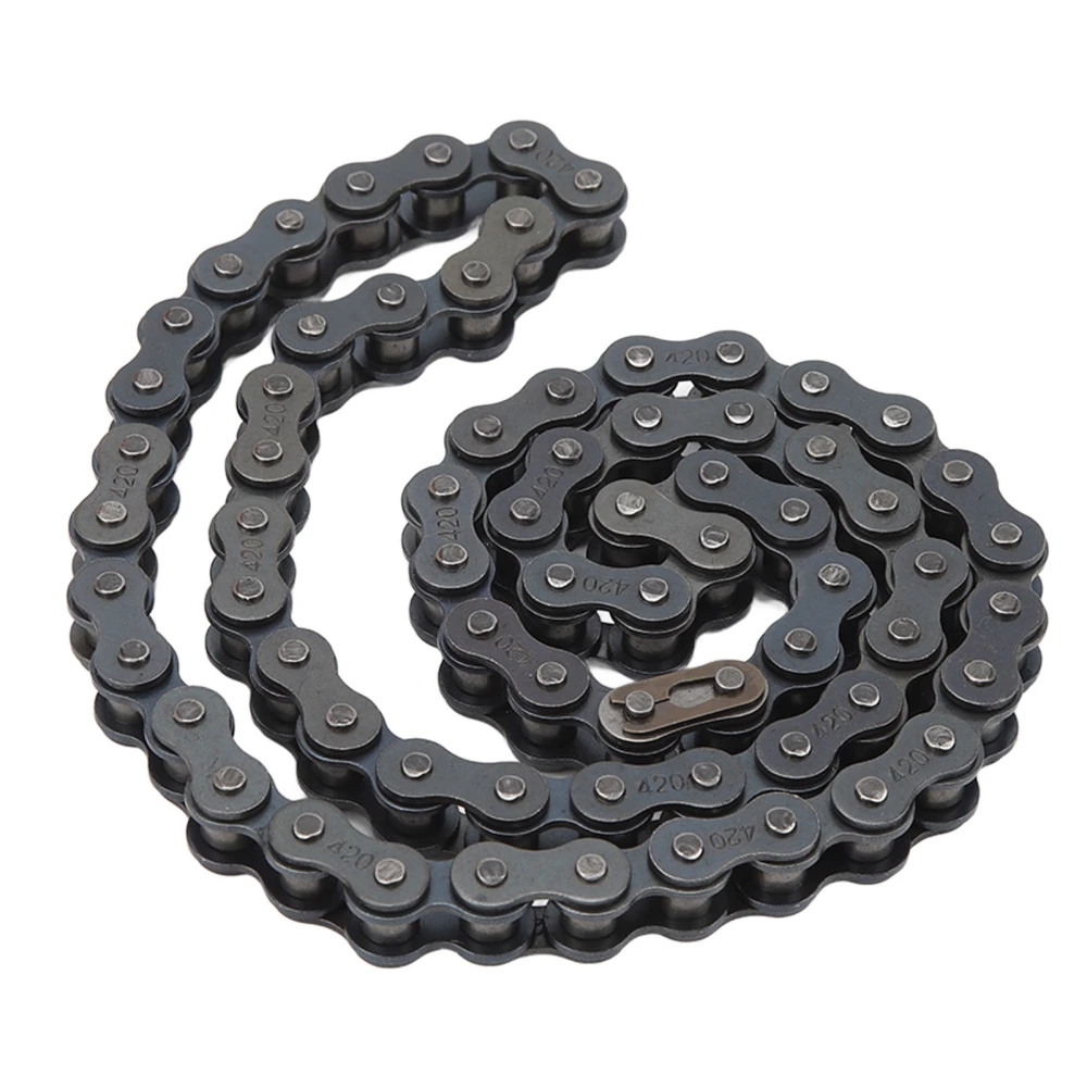 Electric Bike Chain Steel 420 106 Links Electric Bike Cycling Chain for Replacement Black