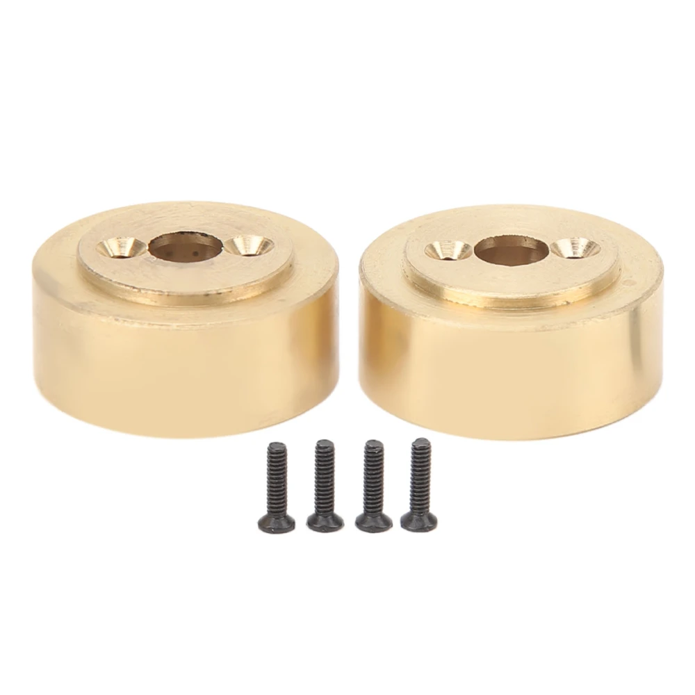 2PCS RC Car Brass Rear Counter Weight Accurate Size Brass Rear Counter Weight Kit for SCX24 1/24 RC Vehicles Gold