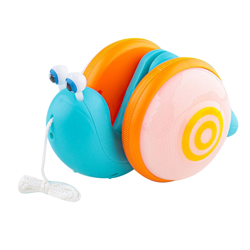 Snail Pull Toy Snail Toddler Durable ABS Pull Toy Dragging Snails Baby Music Toy for Babies Aged 1 To 3 Years Blue