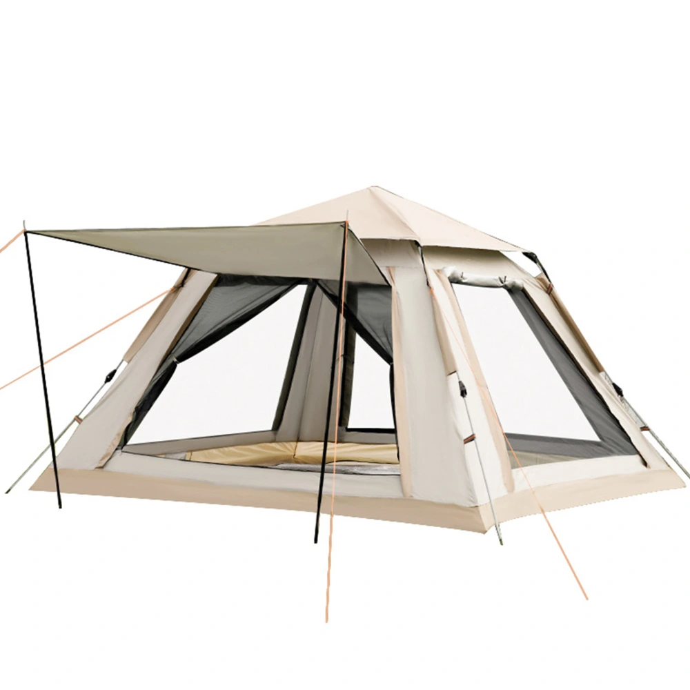 Camping Tent Fully Automatic Waterproof Speed Open Foldable Tent for Outdoor Hiking Fishing Cloudy Grey Large 5‑8 People