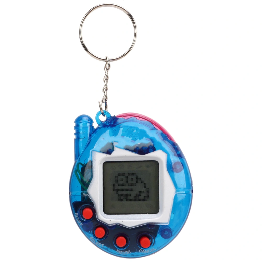 Virtual Pets Keychain Handheld Game Interactive Portable Electronic Pet Toy Great Gift for Kids Blue