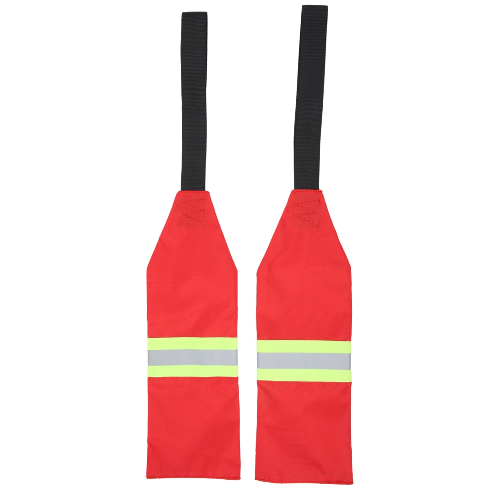 2PCS Kayak Travel Warning Flag Oxford Fabric Collapsible Kayak Warning Red Safety Flag for Kayak Canoes