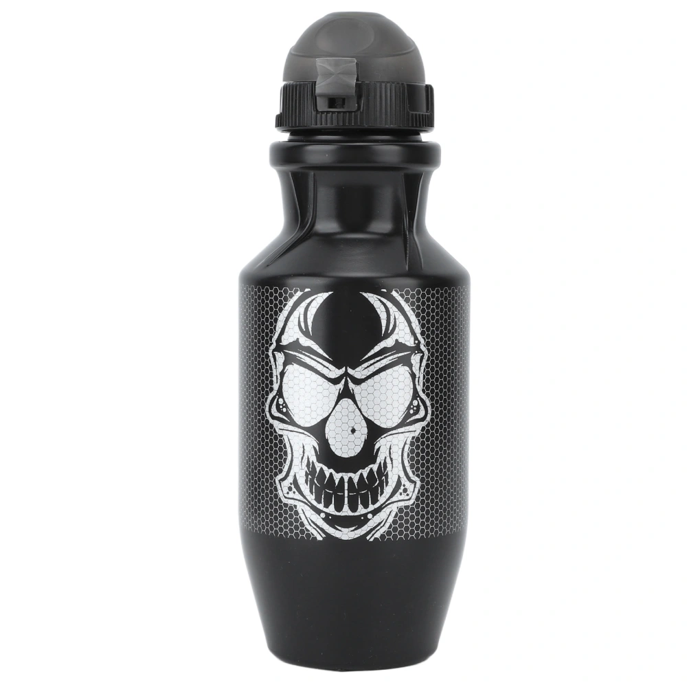 Bike Water Bottle Outdoor Squeeze Type 550ml Large Caliber PP5 Easy to Grip Cycling Sports Kettle Black