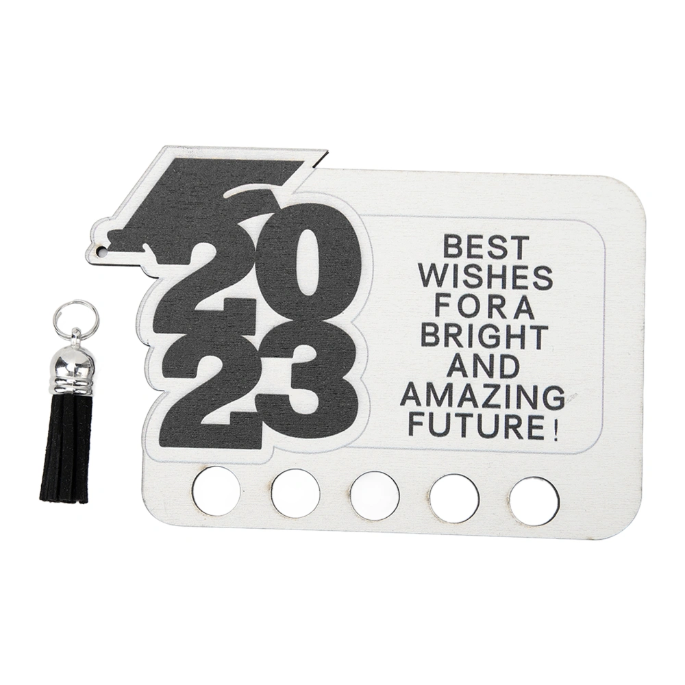 2023 Graduation Gift Money Holder Unique Wooden Graduation Greeting Card Cash Gift for Table Decoration Black