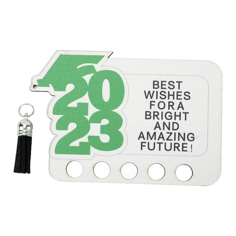 2023 Graduation Gift Money Holder Unique Wooden Graduation Greeting Card Cash Gift for Table Decoration Green