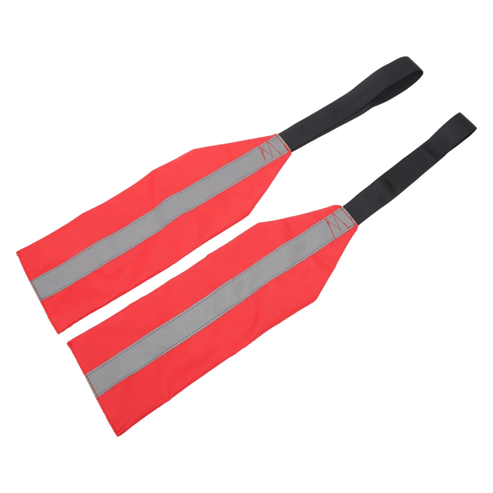 2Pcs Safety Travel Flag for Kayak Canoe Red Warning Flag with Webbing for Towing Canoes Truck Safety Accessories Kit