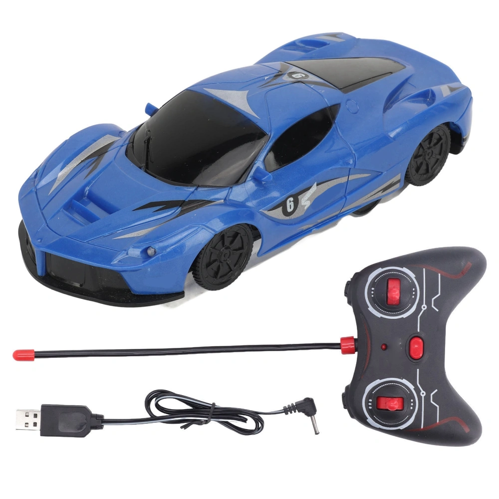 Electric Remote Control Rechargeable Wall Climbing Car Enlightenment Climbing Drift Stunt Car for Children Blue