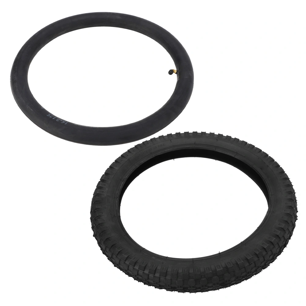 16x2.4 Dirt Bike Tire Rubber Anti Slip Inner Outer Tyre Replacement Kids Bike Tire