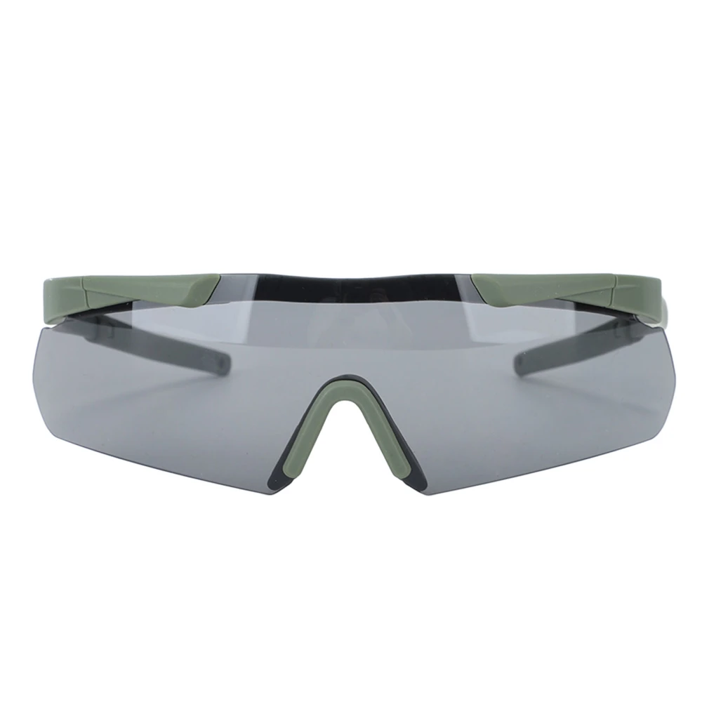 Outdoor Unisex Windproof Glasses Interchangable Lenses Sports Goggles Equipment with Hard Shell Carrying Case OD Green