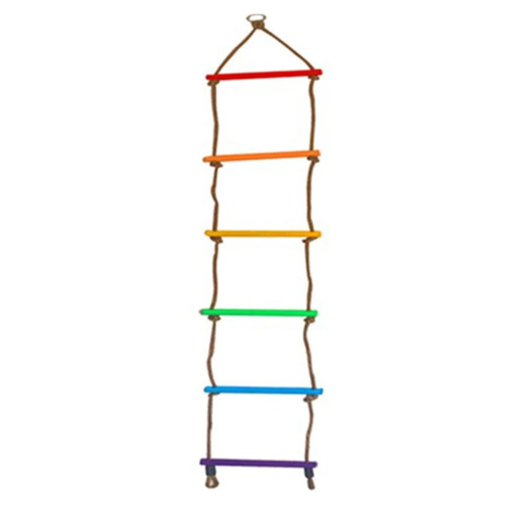 Kids Climbing Rope Ladder Strong Tensile Multi Layer Weave Soft Colorful Climber Training Accessories for Home