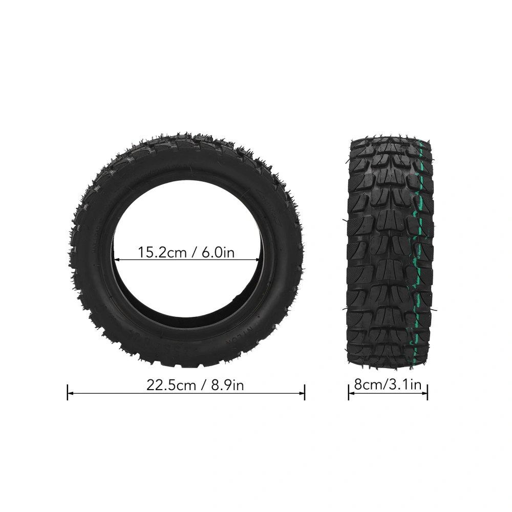 255x80 Electric Scooter Tire Scooter Vacuum Tire Replacement Electric Bike Tubeless Tire