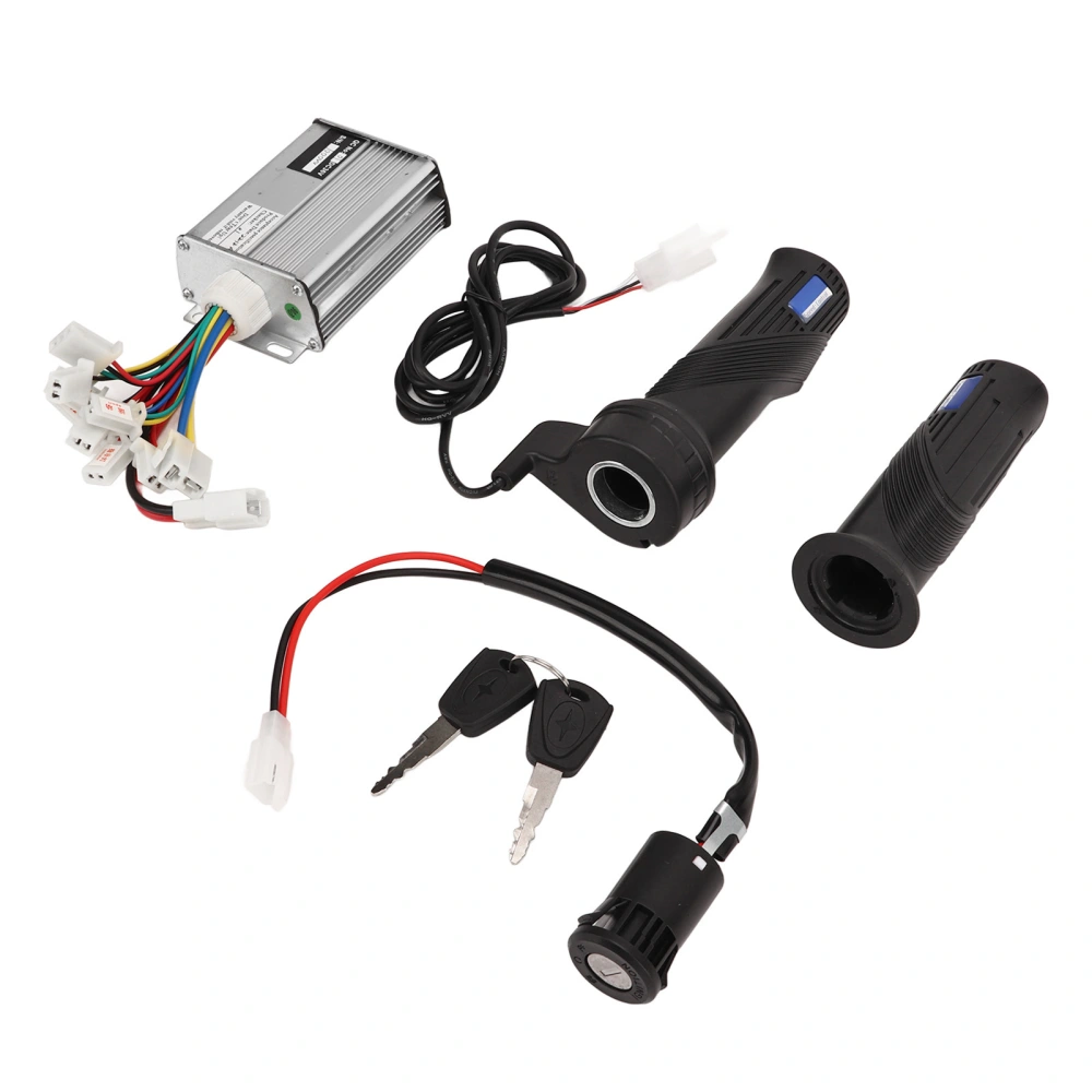 36V 1000W Brushed Motor Controller Throttle Grip Set with Electric Power Lock Electric Bike Conversion Kit