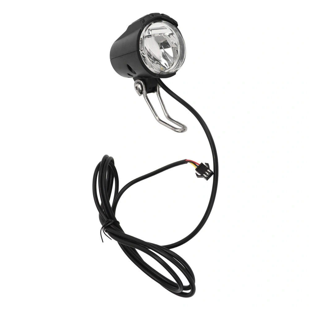 Bike LED Headlight DC 12V to 60V 2.4W IPX4 Waterproof High Brightness Bicycle Front Light for Night Riding