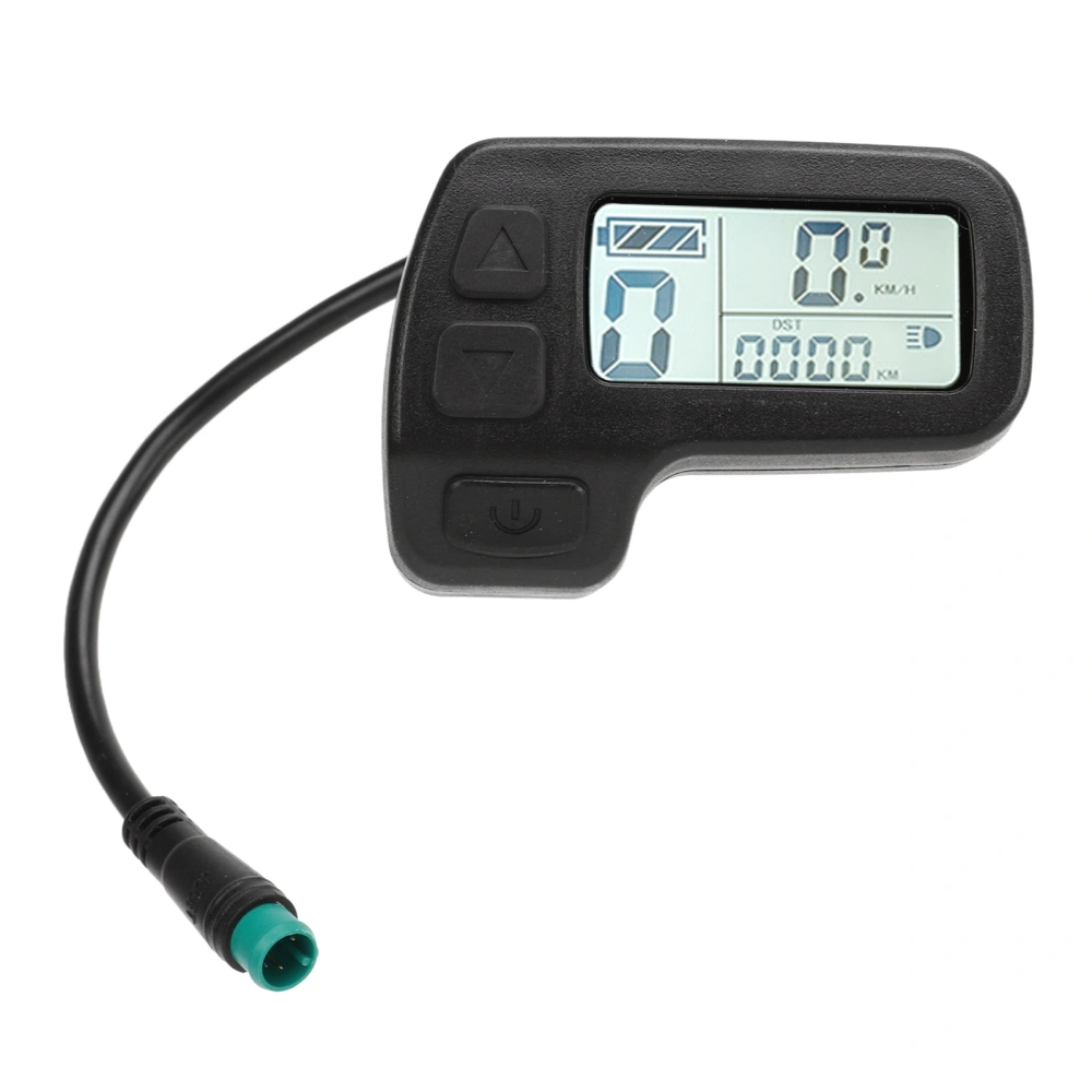 Electric Bicycle LCD Display Waterproof Connector Data Display Meter 24V 36V 48V Universal for Electric Bike