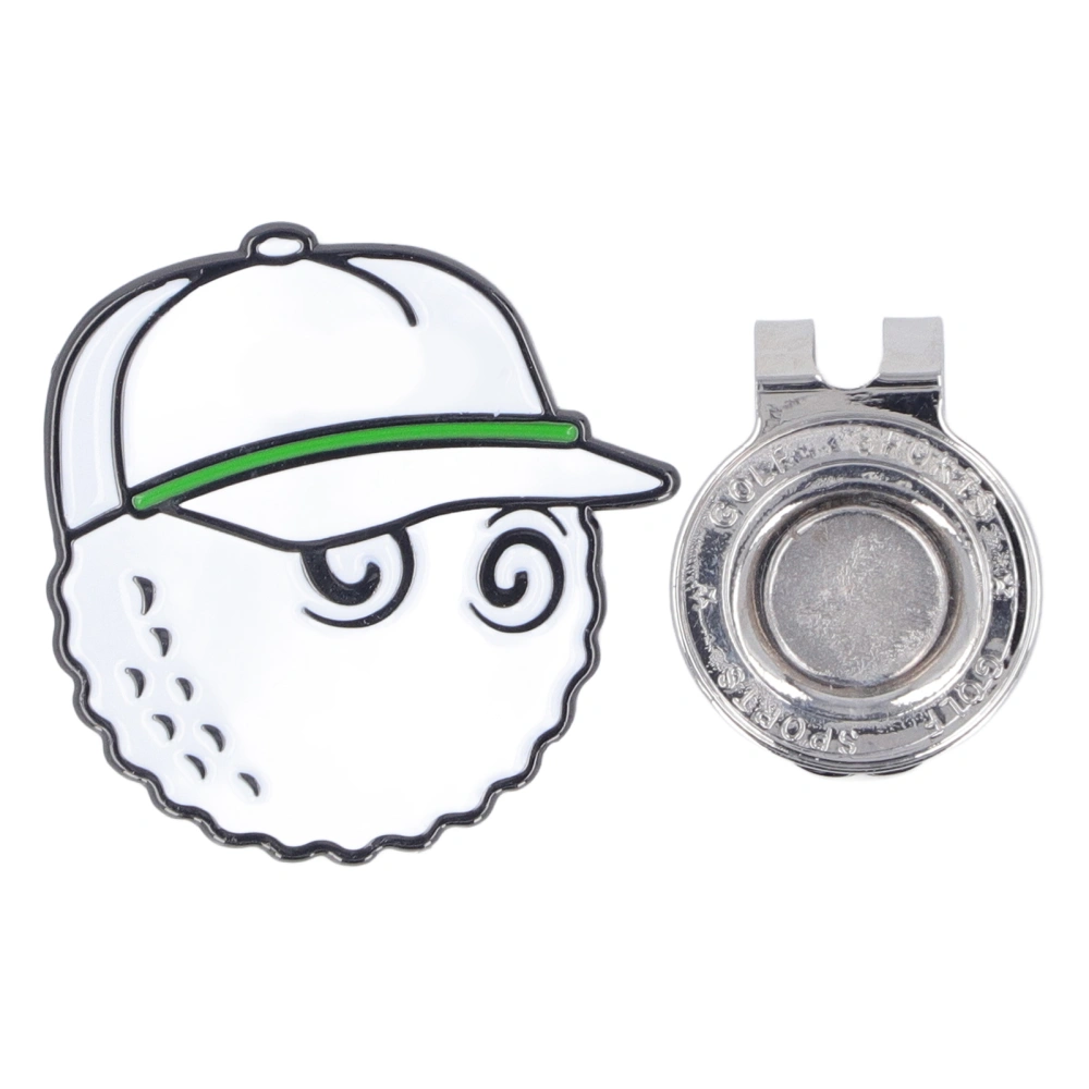 Golf Hat Clips Zinc Alloy Magnet Golf Hat Clip Detachable Golf Ball Marker for Golf Course Club White