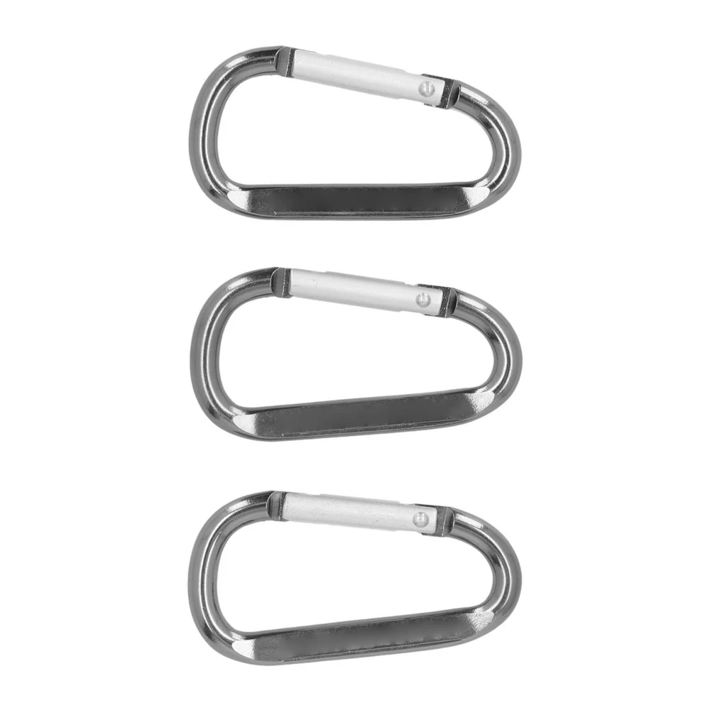 3 Pcs D Carabiner Aluminum Alloy Snap Hook High Strength Mountaineering Keyring Carabiner Clip