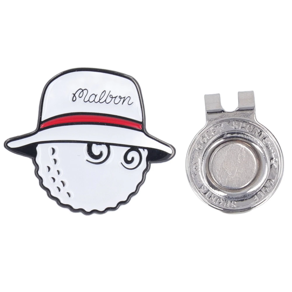 Golf Ball Marker Hat Clips Removable Magnetic Anti Rust Marker Hat Clip for Women Men Adults White