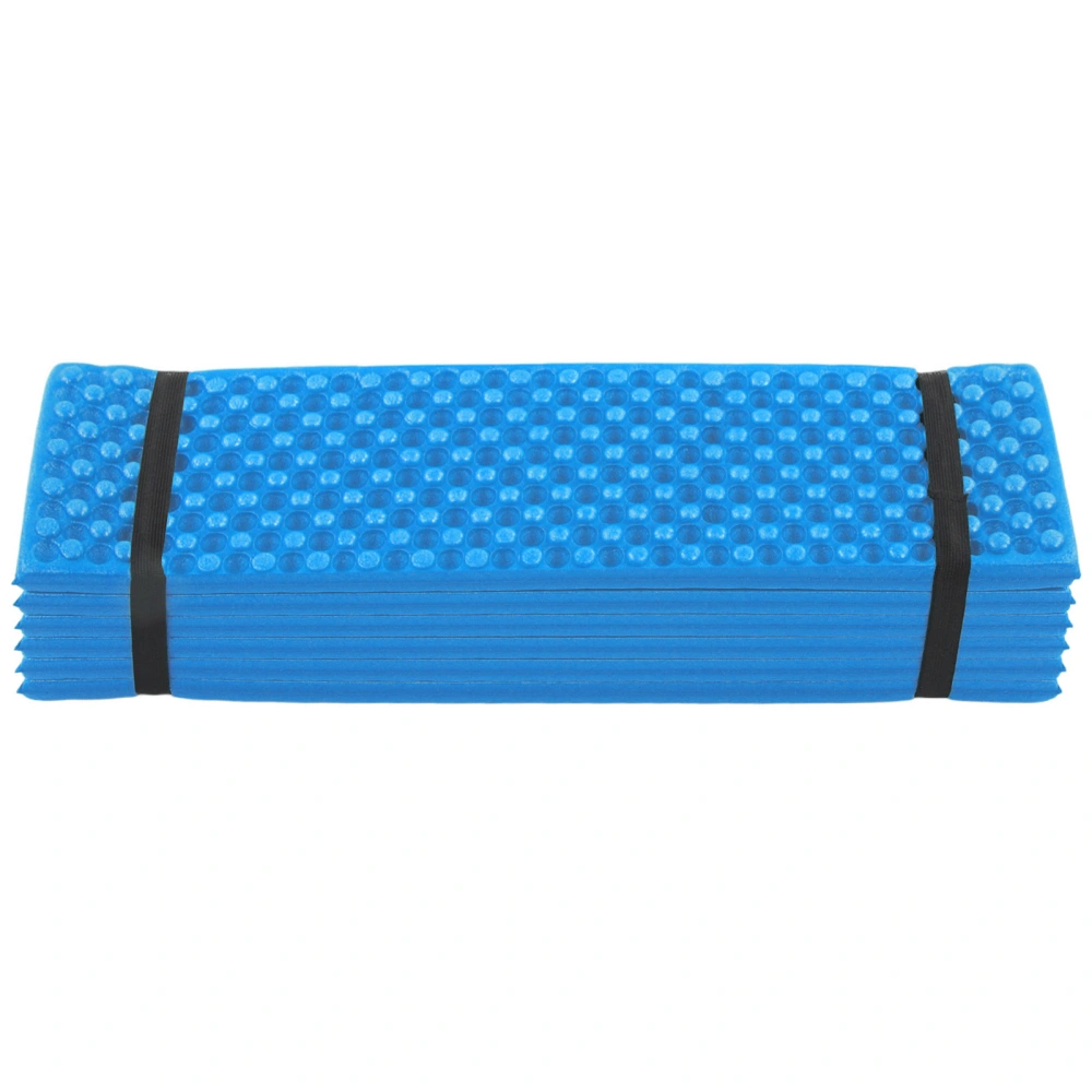 Double Egg Crate Sleeping Pad Foldable Thickened Foam Sleep Mat for Outdoor Camping 186x57CM Blue