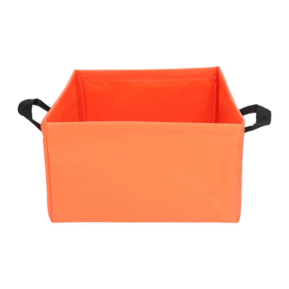 Collapsible Bucket Multifunctional Portable Lightweight Large Capacity Foldable Bucket for Camping Hiking Fishing 13L Orange