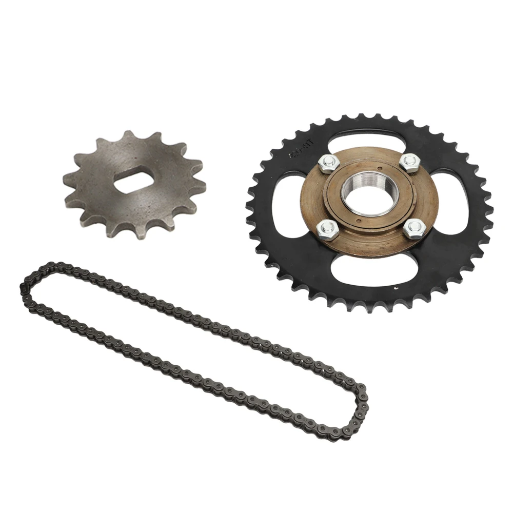 76 Link Chain Toothless Flywheel 420 41T Sprocket Set 14T Sprocket Chain Front Sprocket Kit for Scooters Bikes Motorcycles