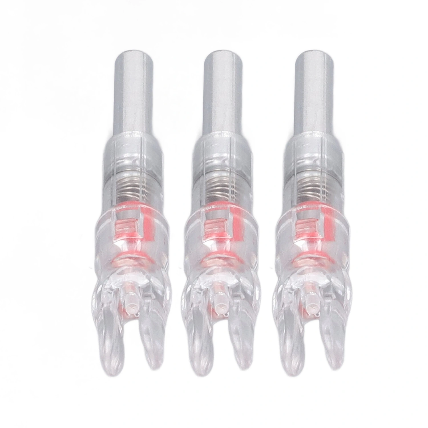 3PCS Lighted Nocks for Arrows Automatic Lighting 6.2mm Internal Diameter Archery Shaft Luminous Arrow Tail for Outdoor Red