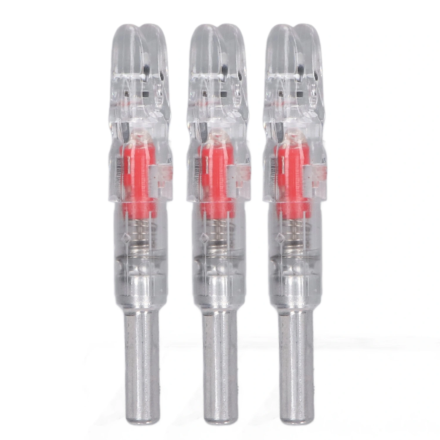 3PCS Lighted Nocks for Arrows Automatic Lighting 6.2mm Internal Diameter Archery Shaft Luminous Arrow Tail for Outdoor Red